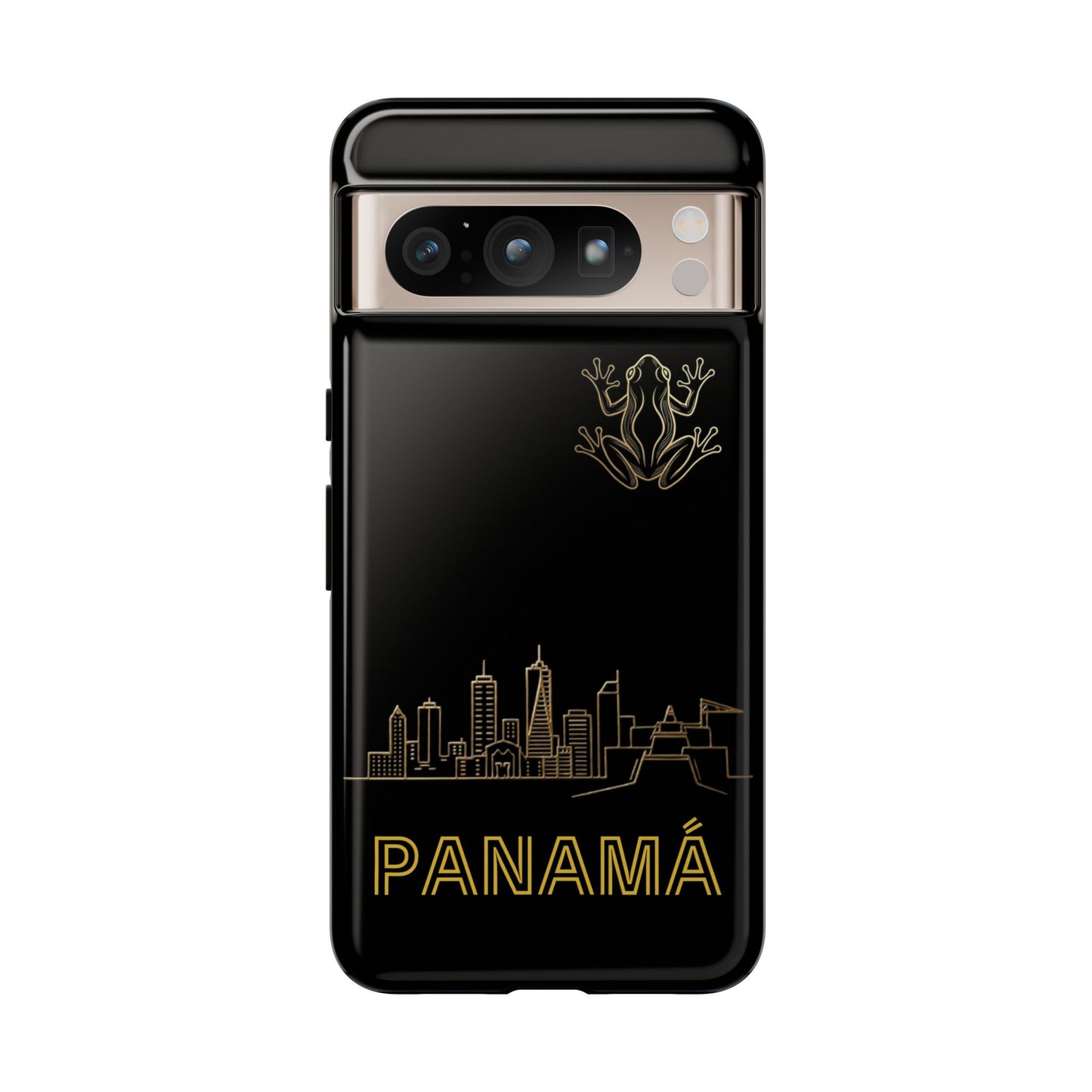 Panamá Skyline Tough Phone Case in black