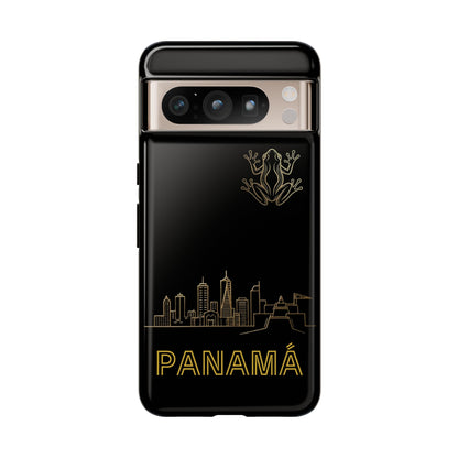 Panamá Skyline Tough Phone Case in black