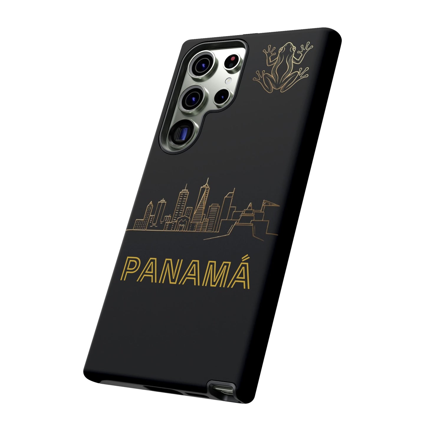 Panamá Skyline Tough Phone Case in black