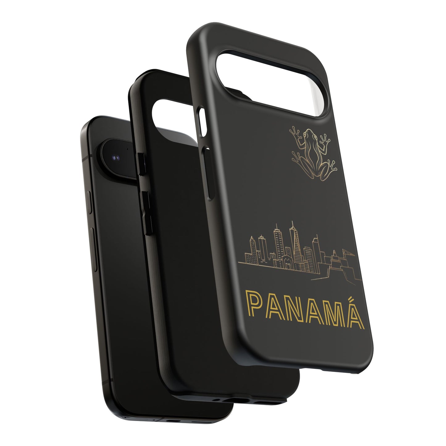 Panamá Skyline Tough Phone Case in black