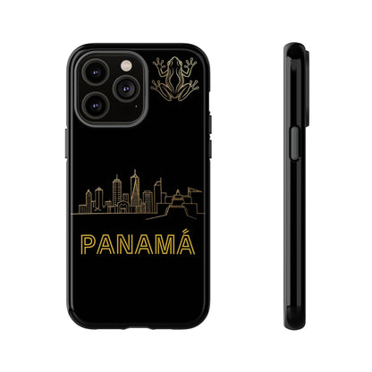 Panamá Skyline Tough Phone Case in black