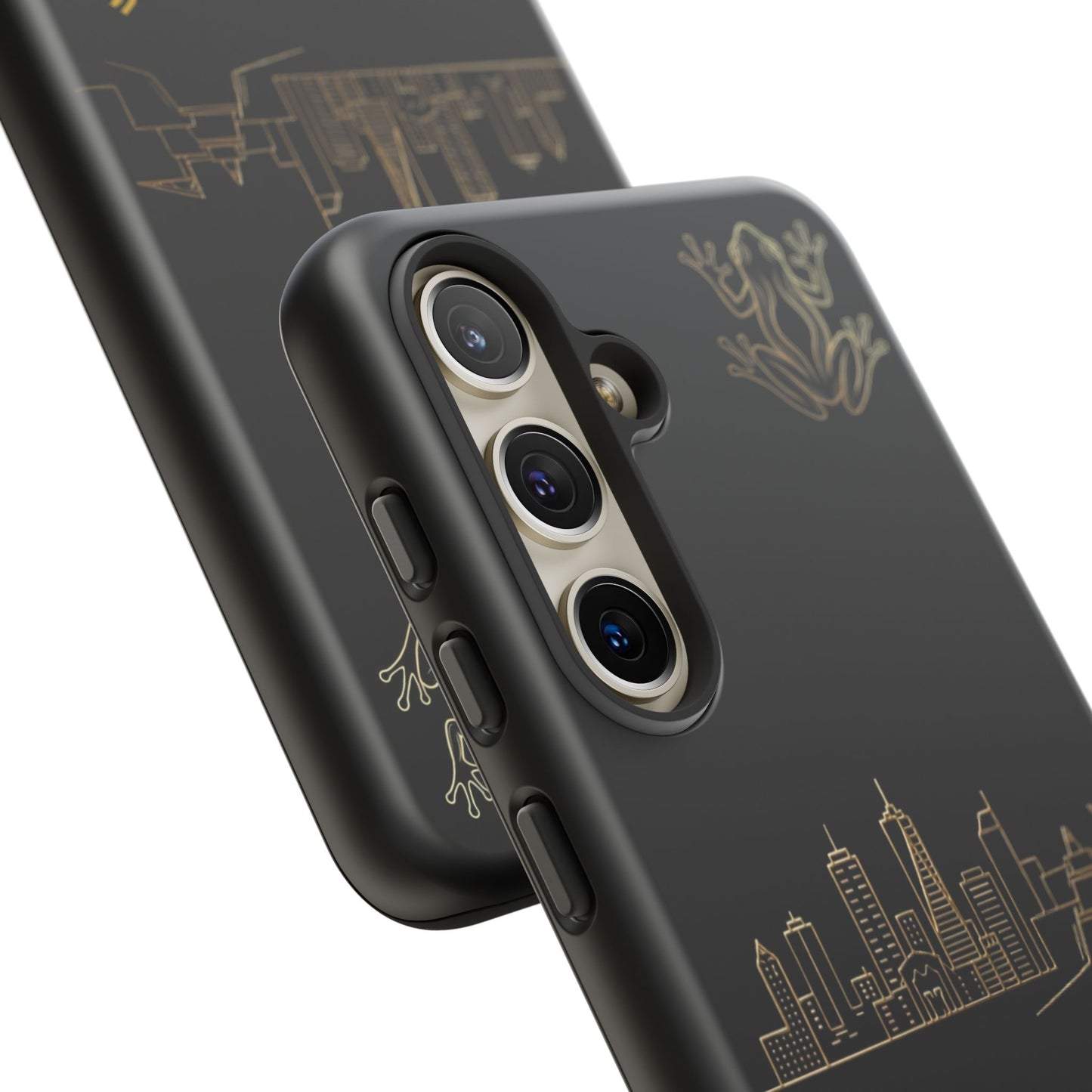 Panamá Skyline Tough Phone Case in black