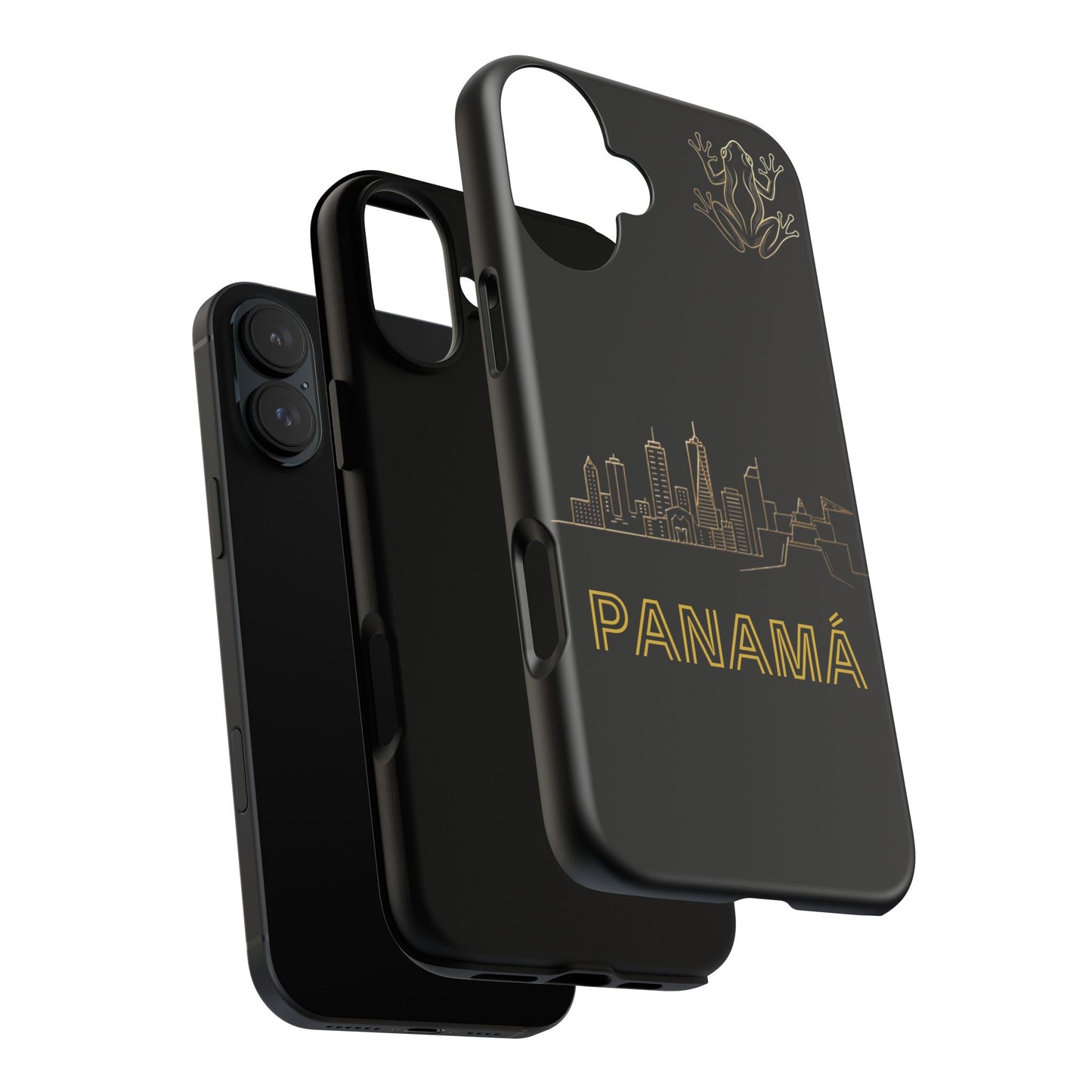 Panamá Skyline Tough Phone Case in black