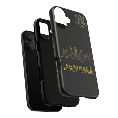 Panamá Skyline Tough Phone Case in black