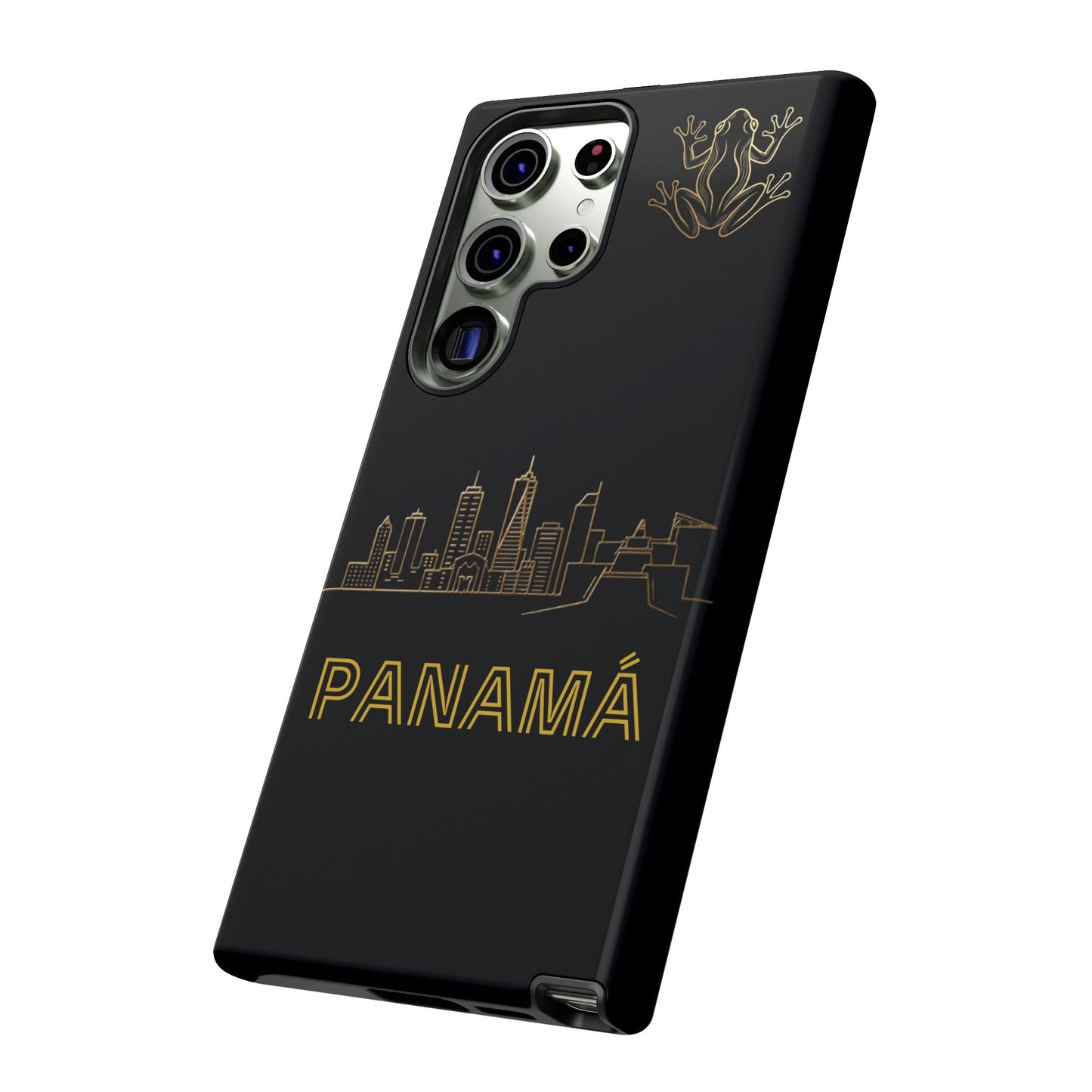 Panamá Skyline Tough Phone Case in black