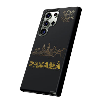 Panamá Skyline Tough Phone Case in black
