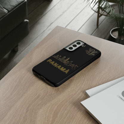 Panamá Skyline Tough Phone Case in black
