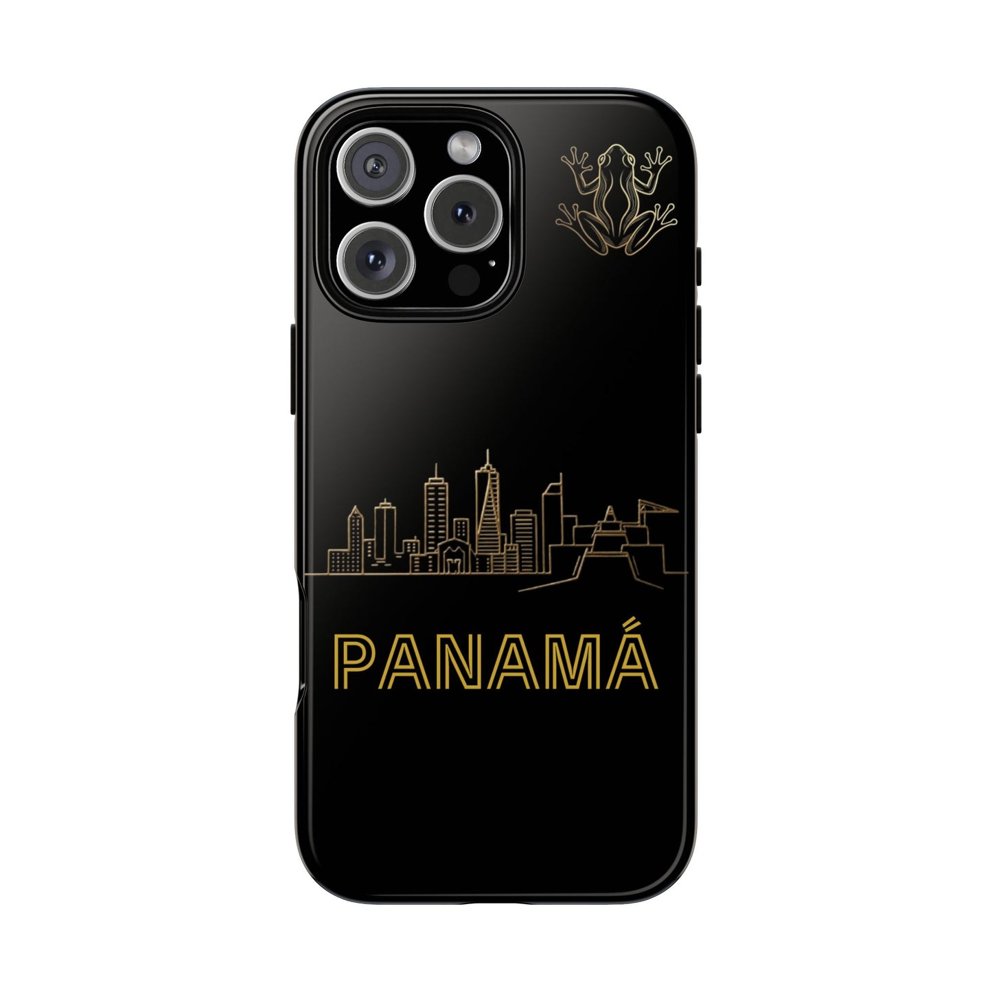 Panamá Skyline Tough Phone Case in black