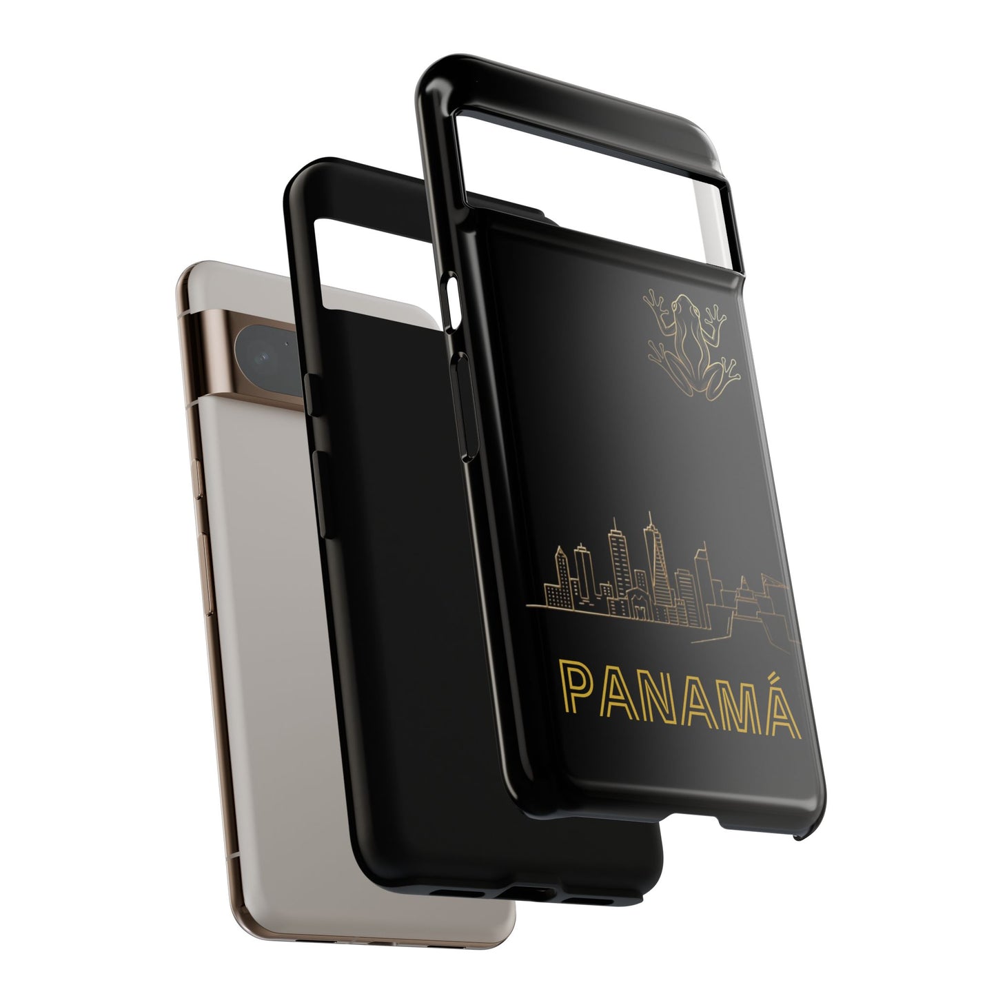 Panamá Skyline Tough Phone Case in black
