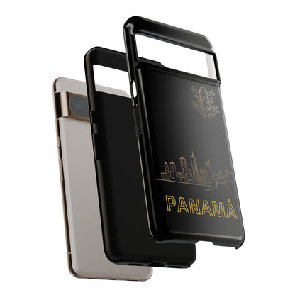 Panamá Skyline Tough Phone Case in black