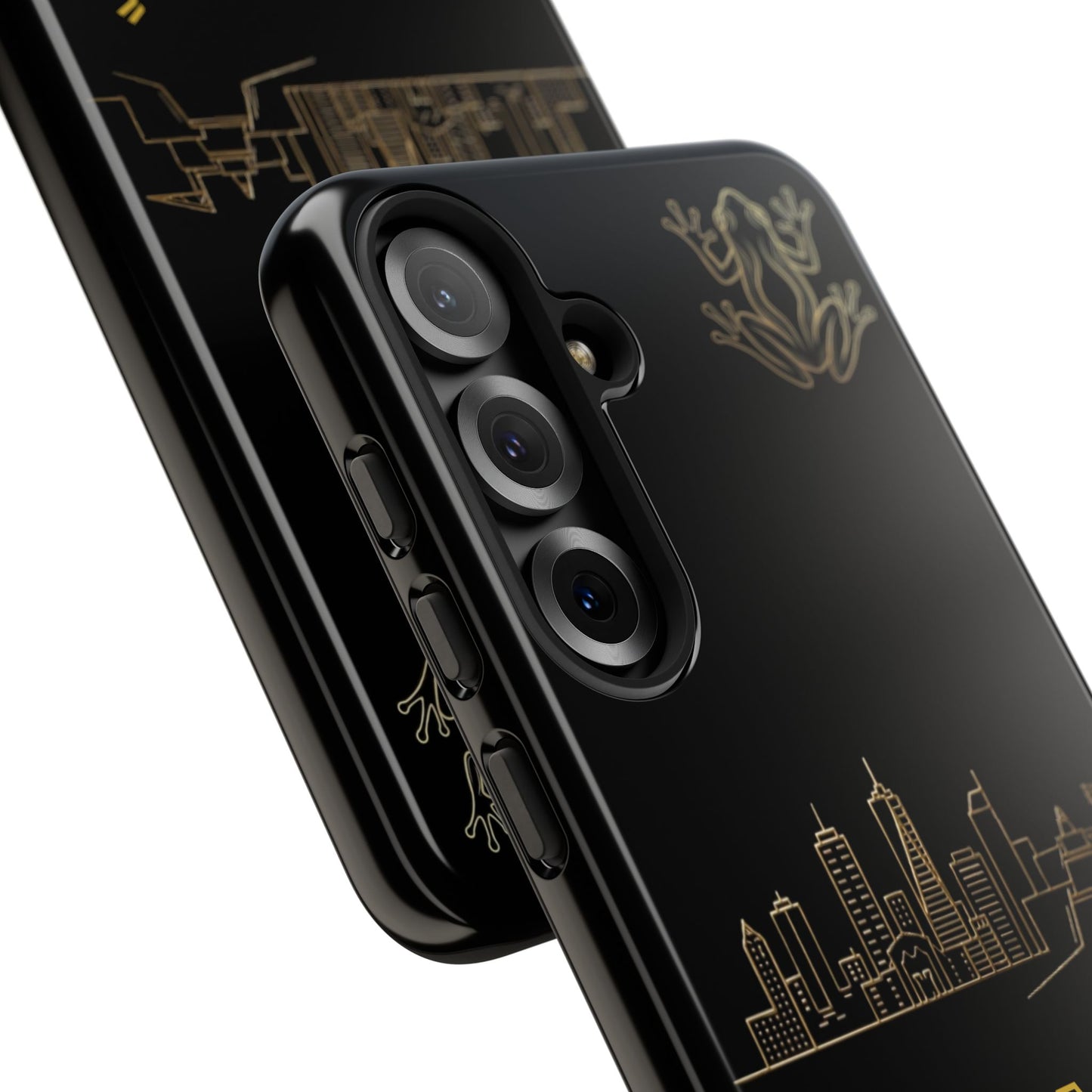 Panamá Skyline Tough Phone Case in black