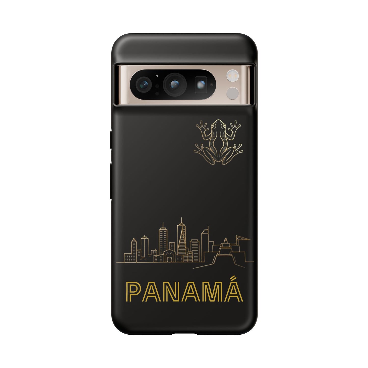 Panamá Skyline Tough Phone Case in black