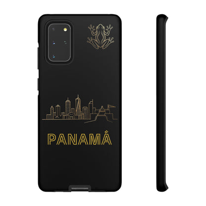Panamá Skyline Tough Phone Case in black