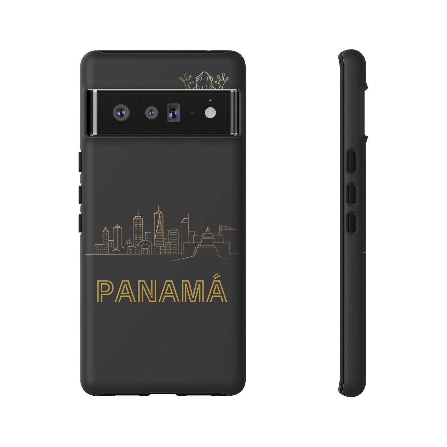 Panamá Skyline Tough Phone Case in black