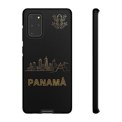 Panamá Skyline Tough Phone Case in black