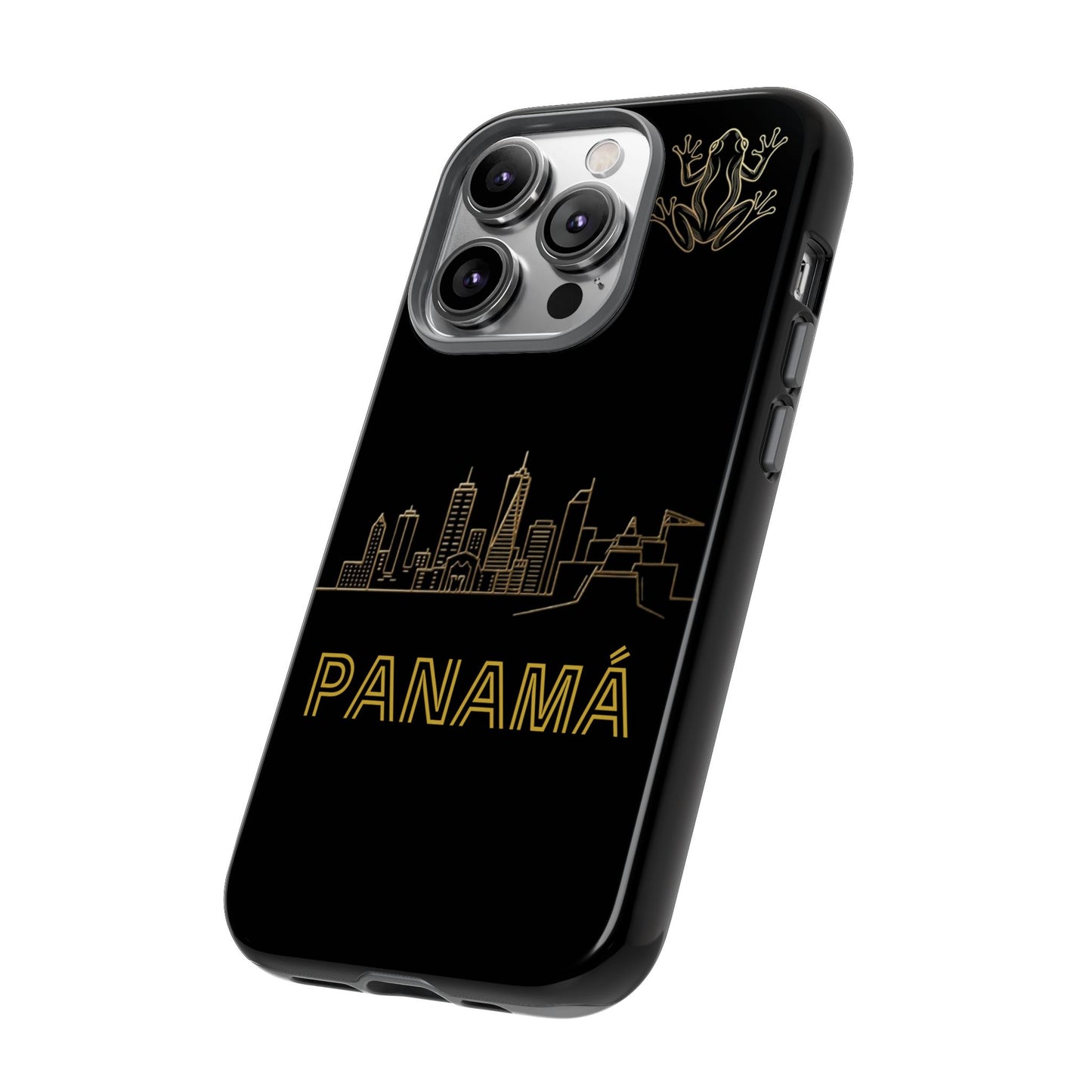 Panamá Skyline Tough Phone Case in black