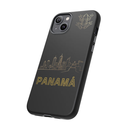Panamá Skyline Tough Phone Case in black