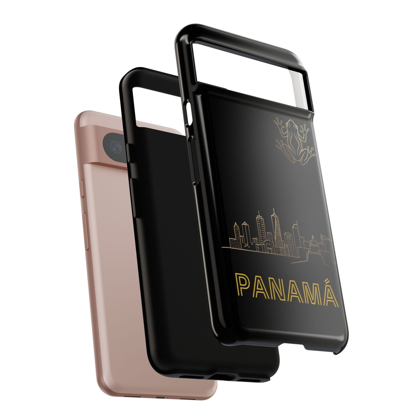 Panamá Skyline Tough Phone Case in black