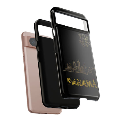 Panamá Skyline Tough Phone Case in black