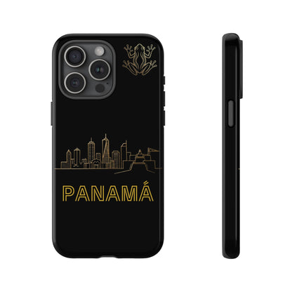 Panamá Skyline Tough Phone Case in black