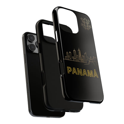 Panamá Skyline Tough Phone Case in black