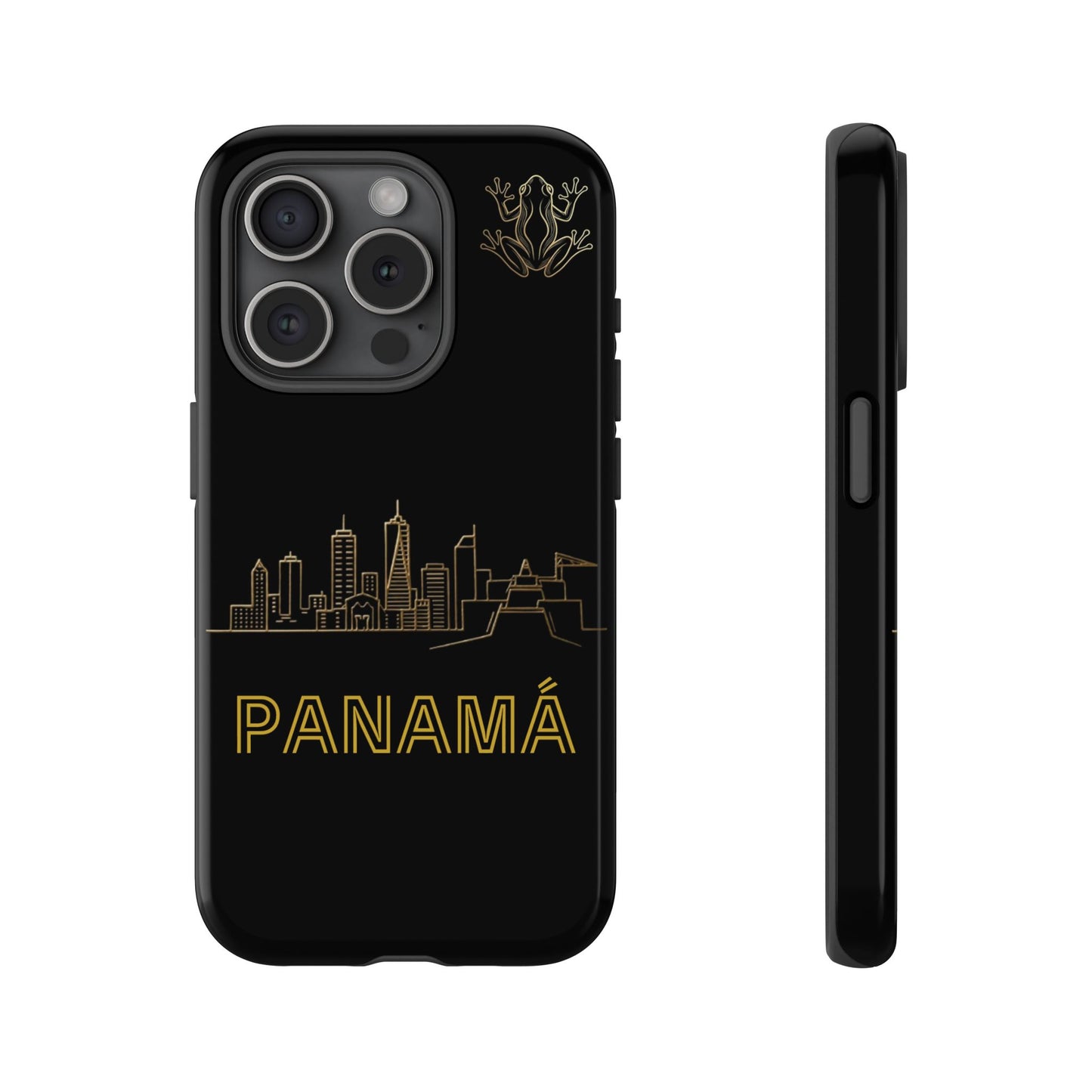 Panamá Skyline Tough Phone Case in black