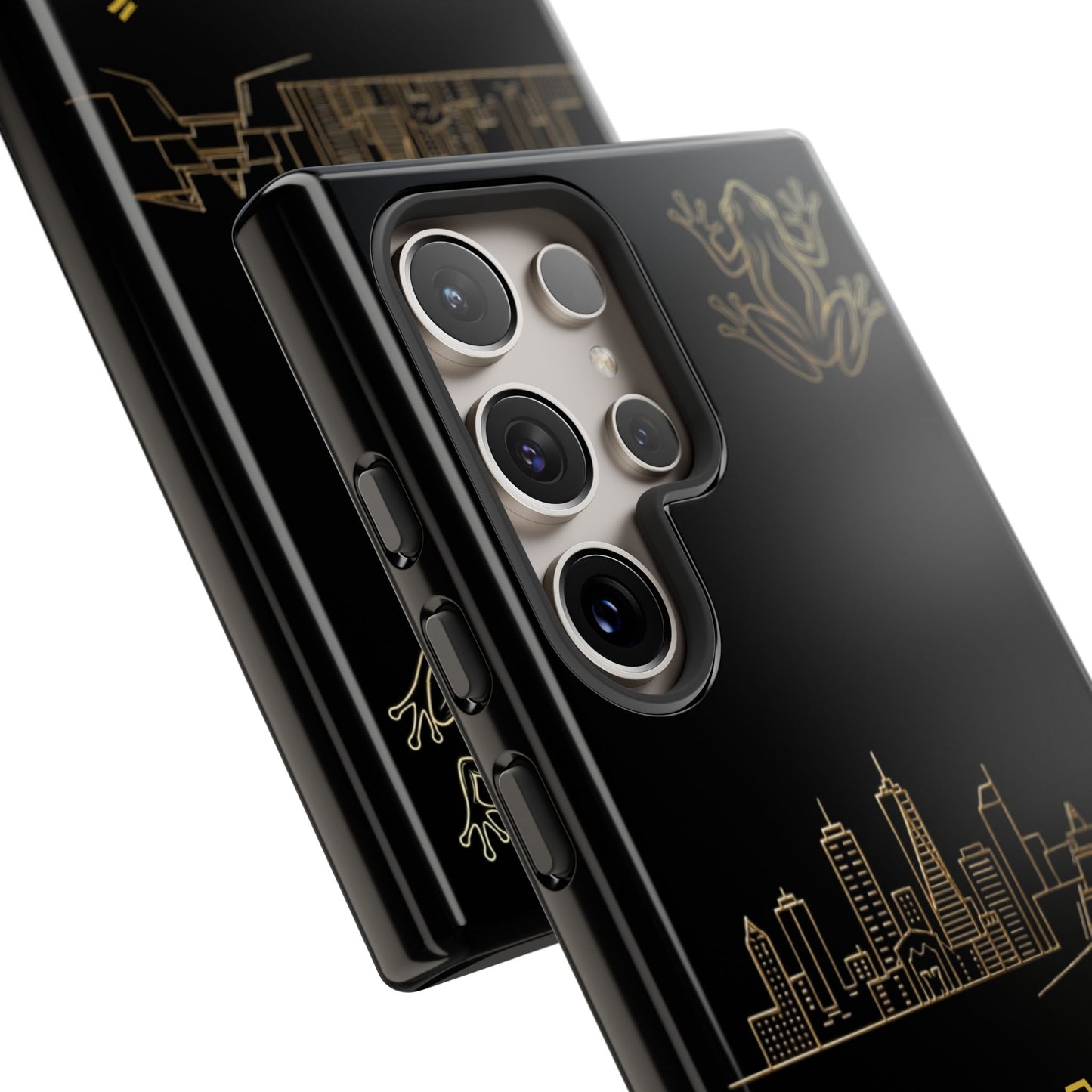 Panamá Skyline Tough Phone Case in black