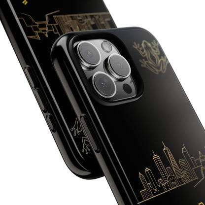 Panamá Skyline Tough Phone Case in black