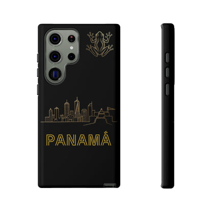 Panamá Skyline Tough Phone Case in black