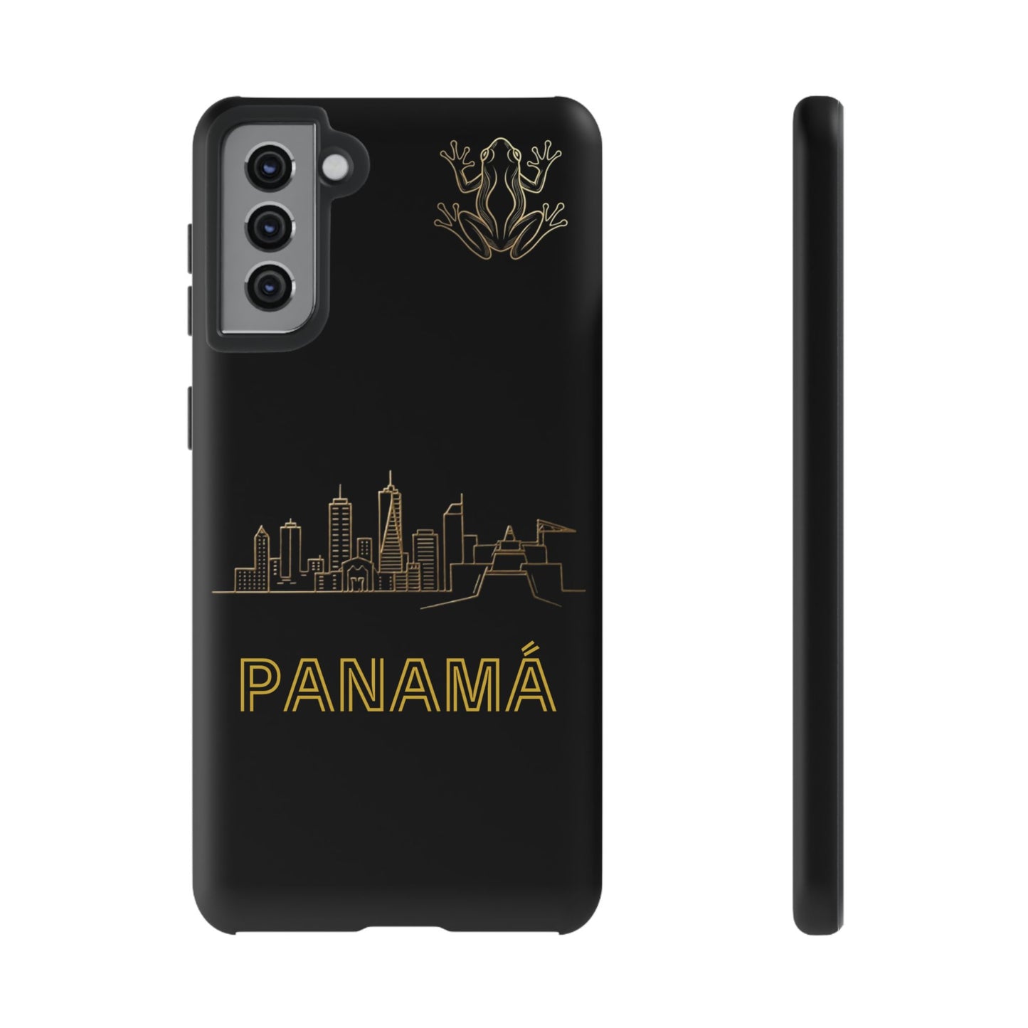 Panamá Skyline Tough Phone Case in black