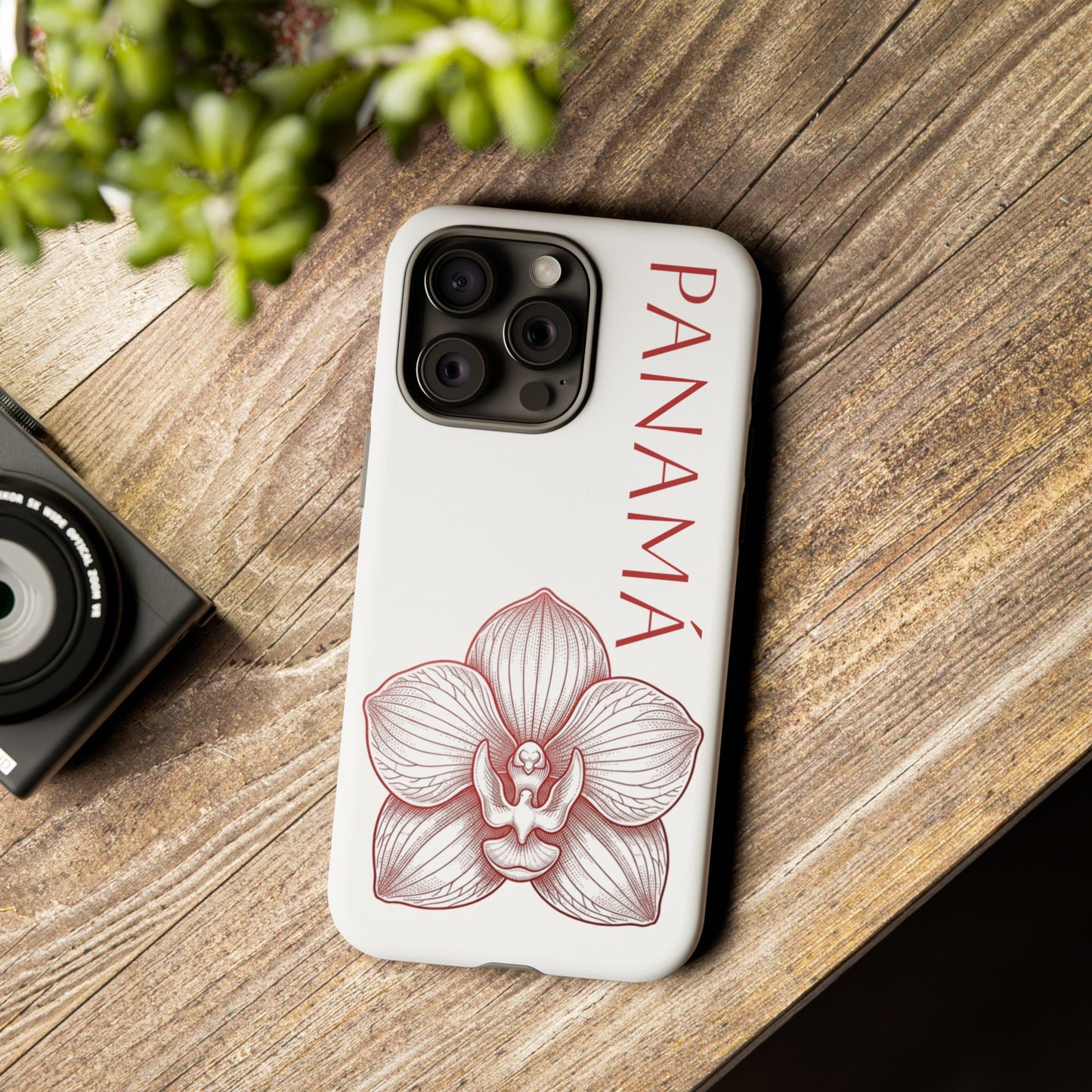 Panamá Flor del Espíritu Santo Tough Phone Case — Tropical Floral Protective Cover