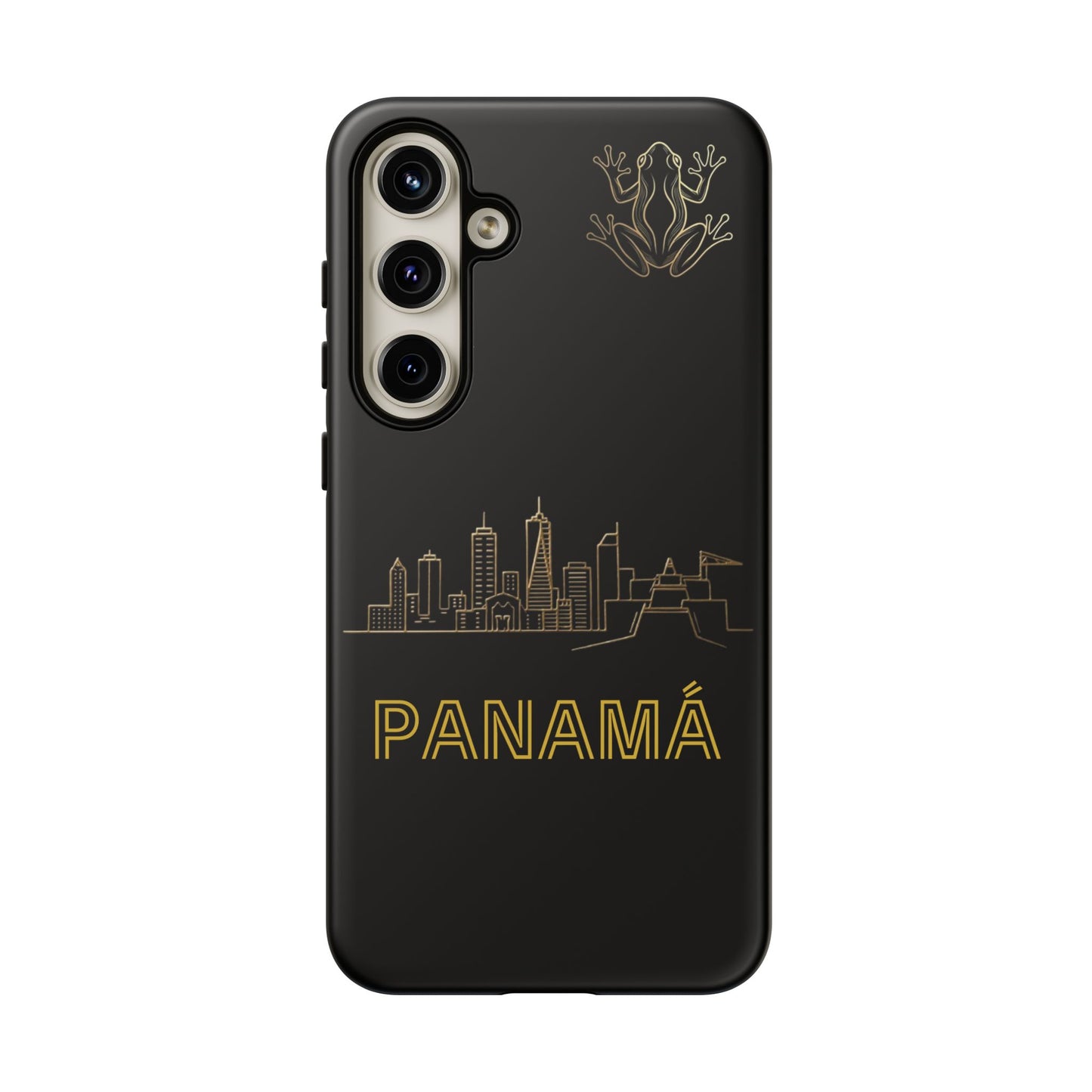 Panamá Skyline Tough Phone Case in black
