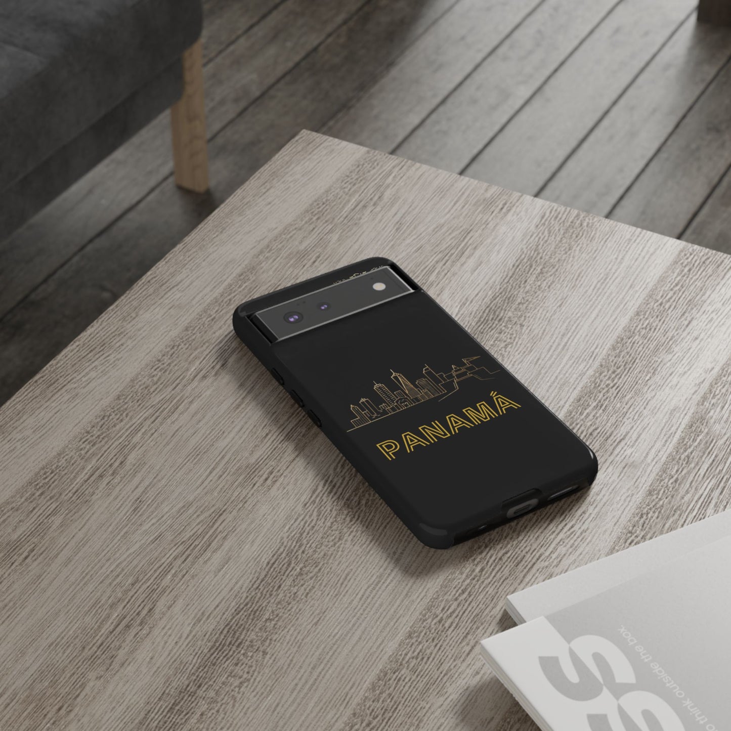 Panamá Skyline Tough Phone Case in black
