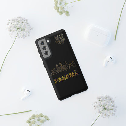 Panamá Skyline Tough Phone Case in black