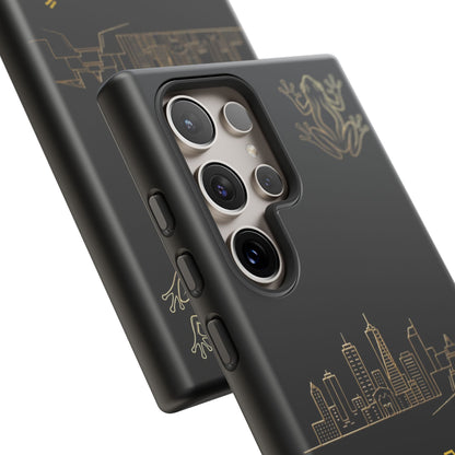 Panamá Skyline Tough Phone Case in black