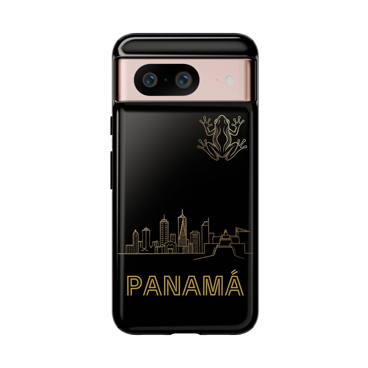Panamá Skyline Tough Phone Case in black