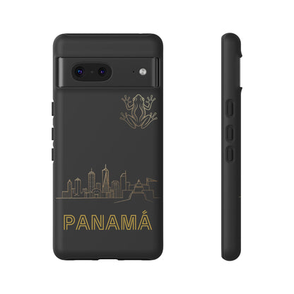 Panamá Skyline Tough Phone Case in black