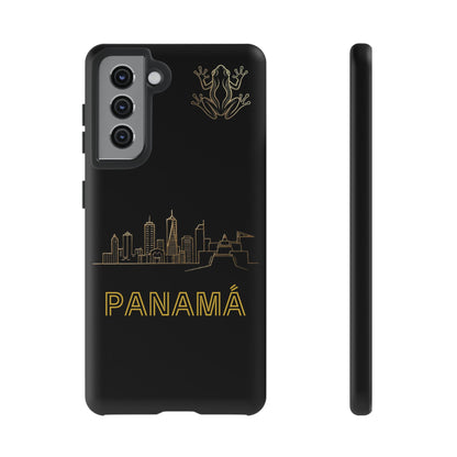 Panamá Skyline Tough Phone Case in black