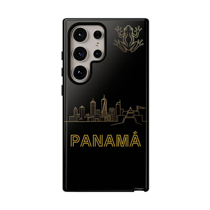 Panamá Skyline Tough Phone Case in black