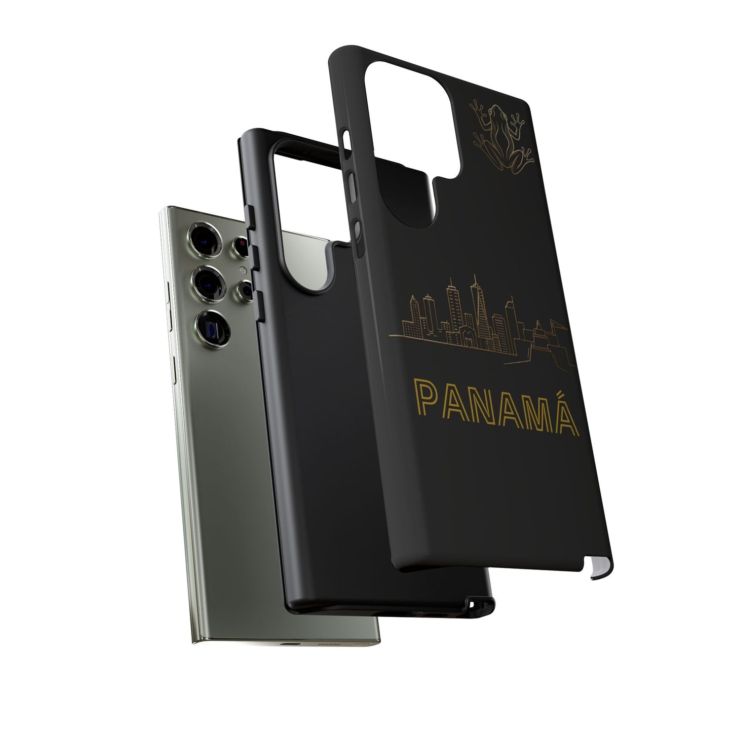 Panamá Skyline Tough Phone Case in black