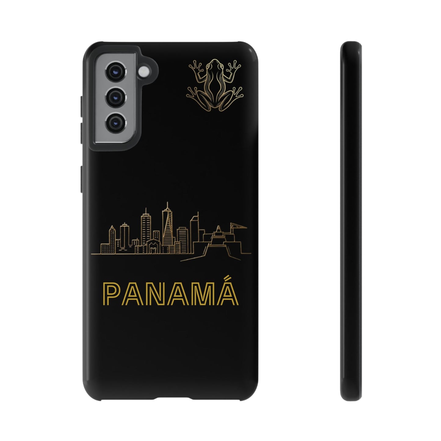 Panamá Skyline Tough Phone Case in black