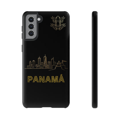 Panamá Skyline Tough Phone Case in black