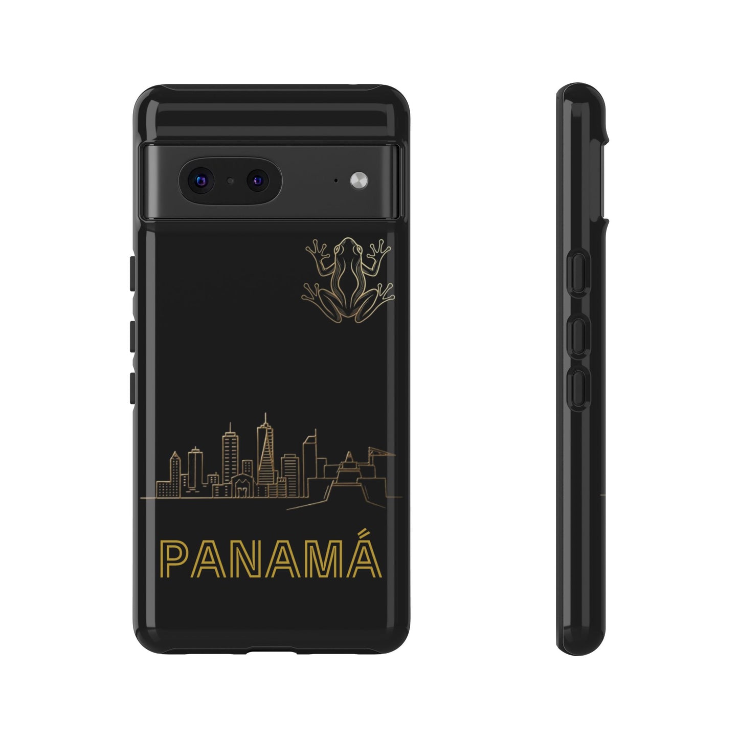 Panamá Skyline Tough Phone Case in black