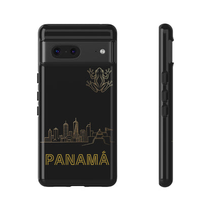 Panamá Skyline Tough Phone Case in black