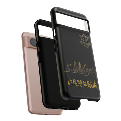 Panamá Skyline Tough Phone Case in black