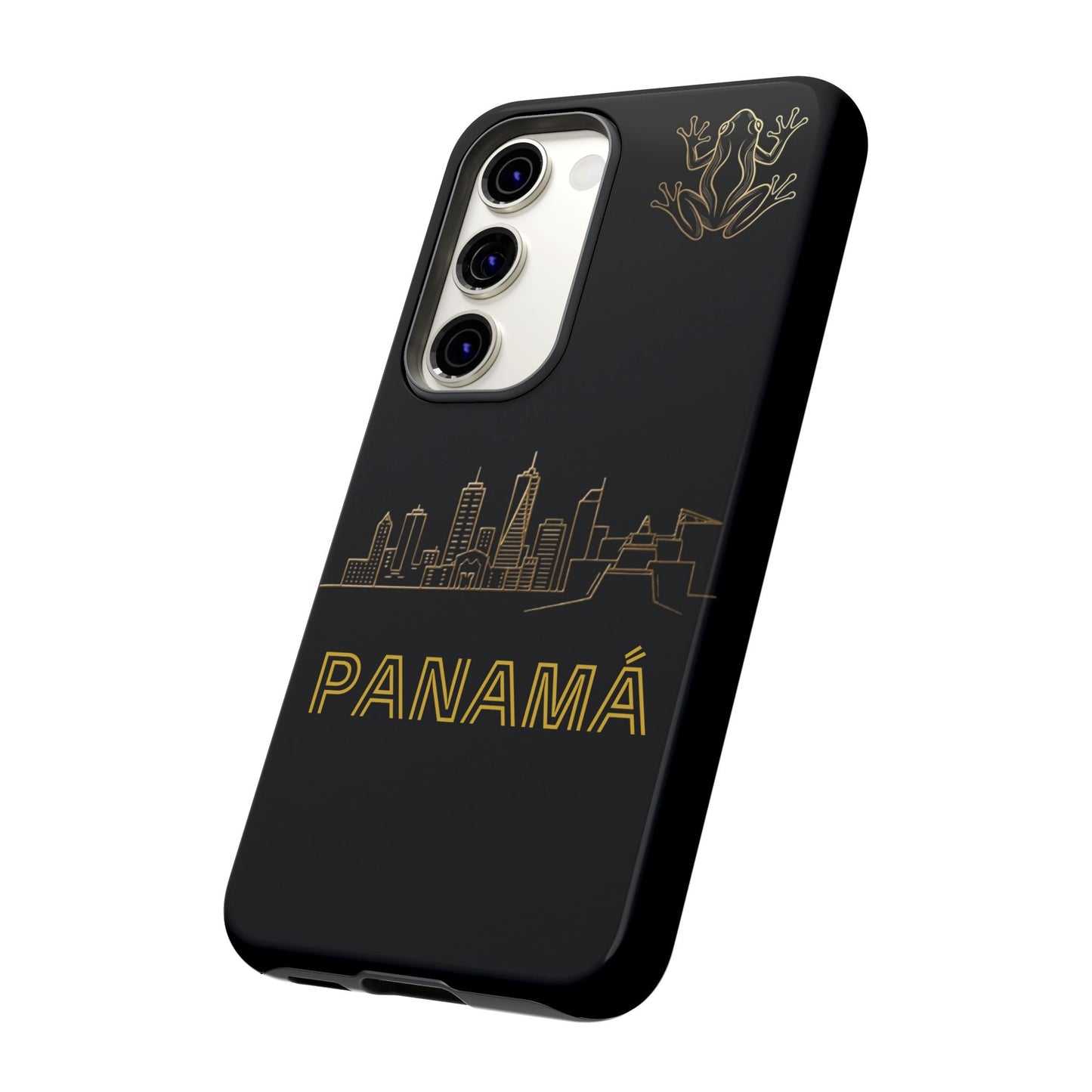 Panamá Skyline Tough Phone Case in black