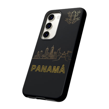 Panamá Skyline Tough Phone Case in black