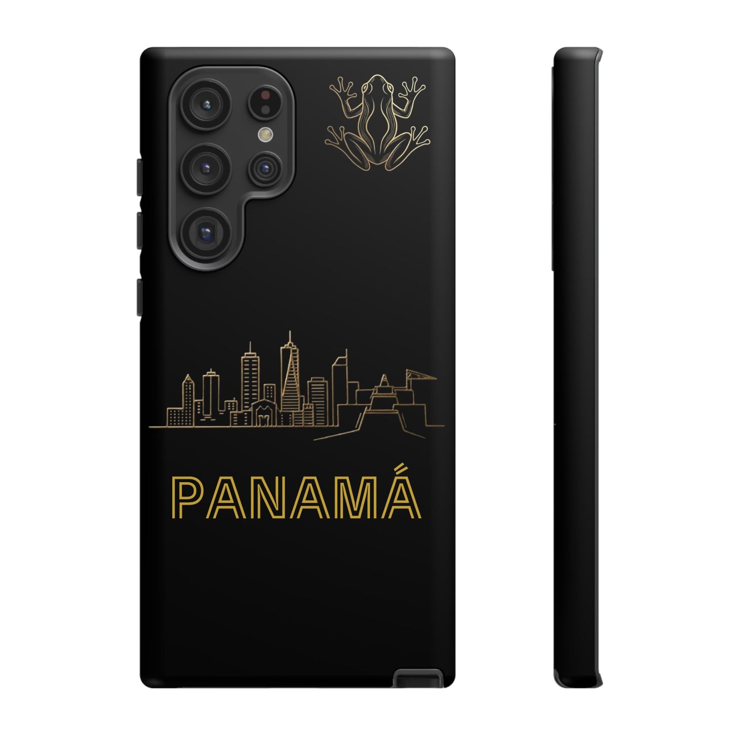 Panamá Skyline Tough Phone Case in black