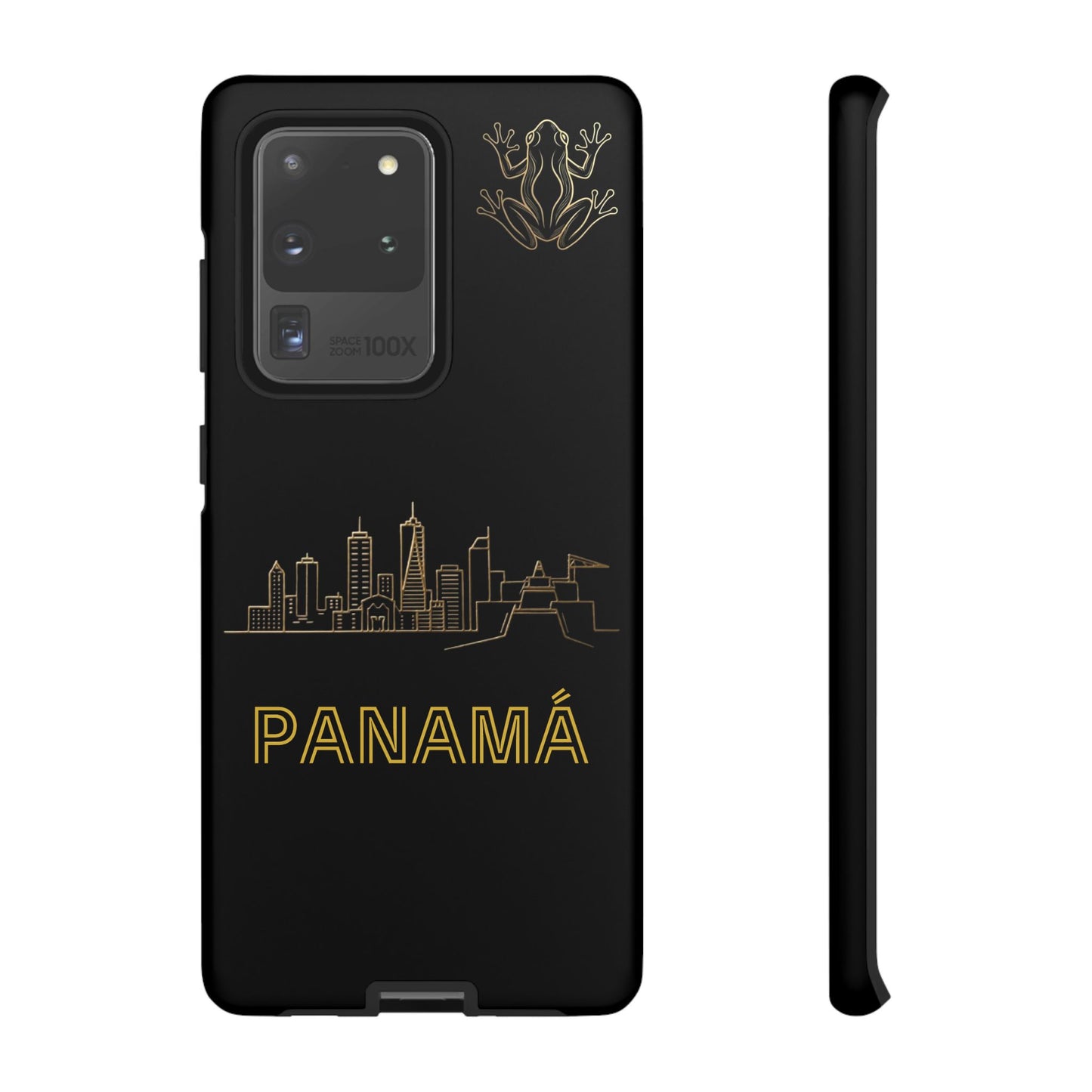 Panamá Skyline Tough Phone Case in black