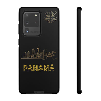 Panamá Skyline Tough Phone Case in black
